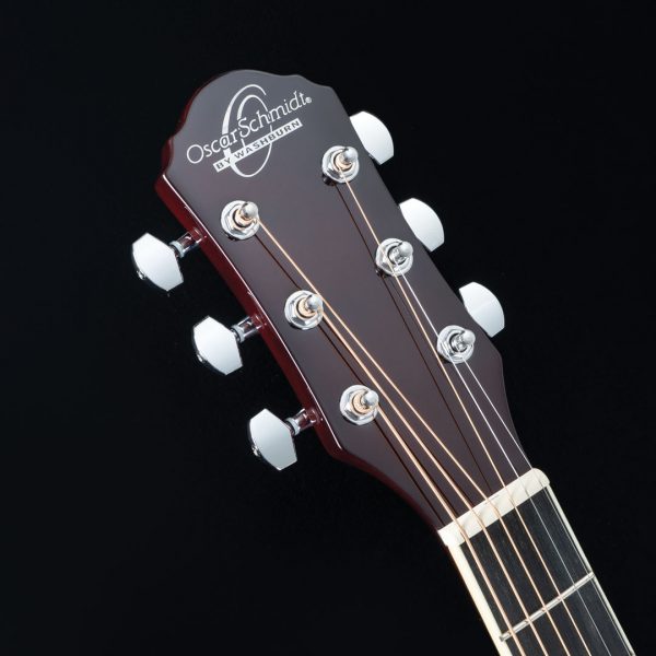 head of Oscar Schmidt acoustic guitar