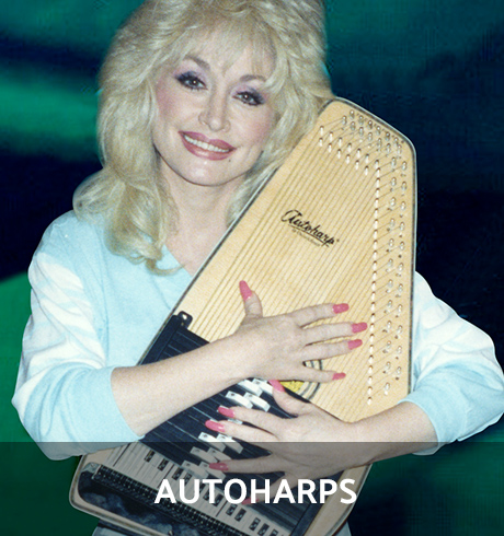 Woman holding Autoharp