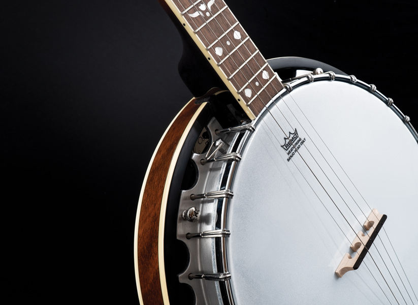Oscar Schmidt OB5-R-DC Bluegrass Gloss Mahogany Lefty 5-String Banjo 