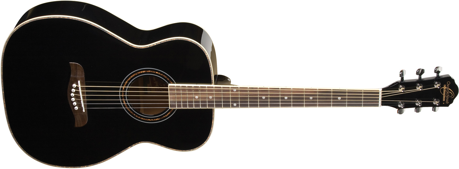 Oscar Schmidt black acoustic guitar