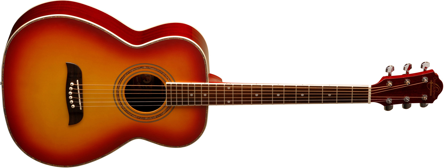 Oscar Schmidt Oscar Schmidt yellow, orange, and red acoustic guitar