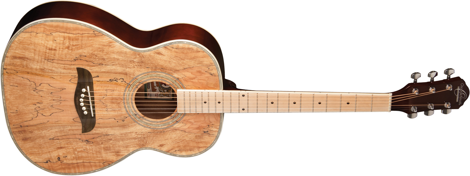 Oscar Schmidt cream-colored wood design acoustic guitar
