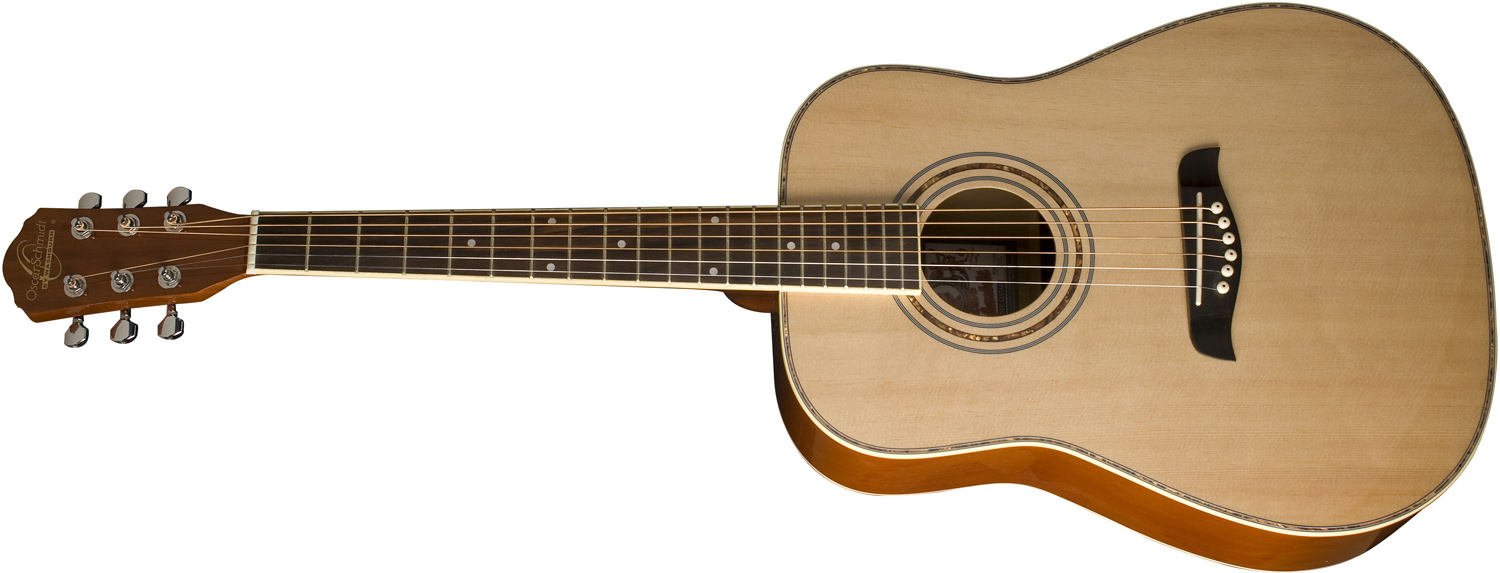 Oscar Schmidt light brown acoustic guitar