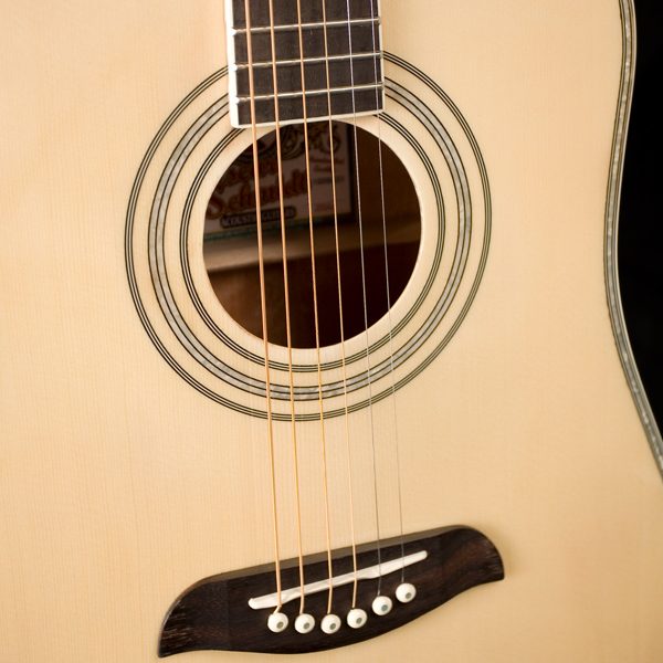 body of Oscar Schmidt acoustic guitar