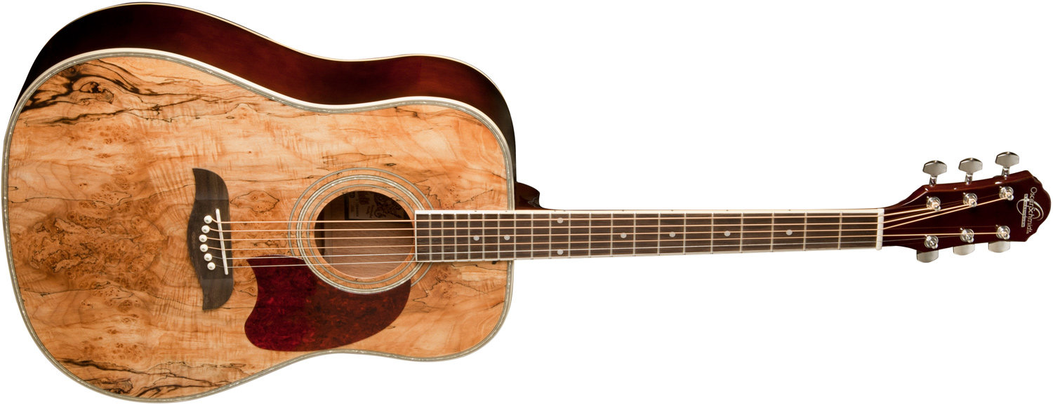 Oscar Schmidt cream wood-design acoustic guitar