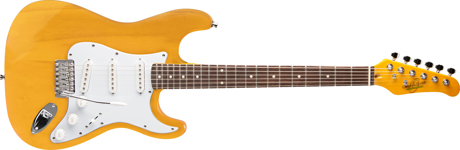 Oscar Schmidt yellow OS300 electric guitar