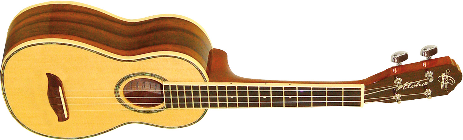 Oscar Schmidt light and dark wood ukulele