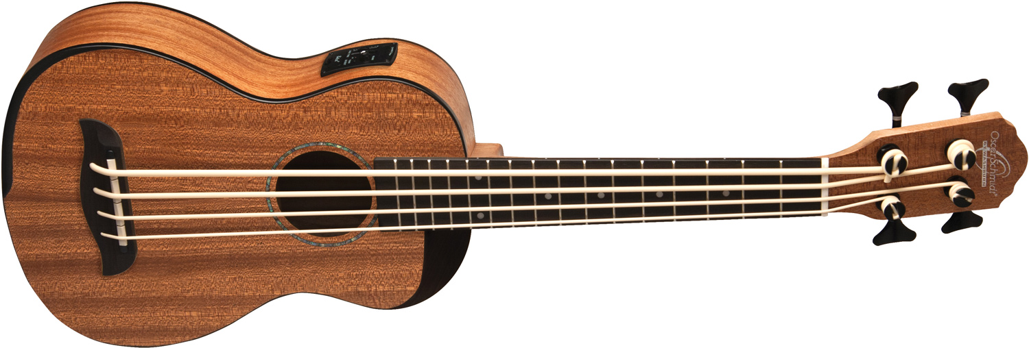 Oscar Schmidt brown bass ukulele